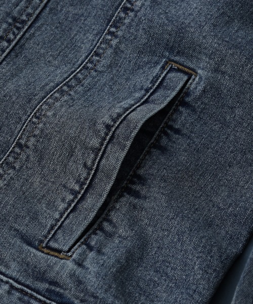 HANES（ヘインズ）の「HANES Gジャン ストレッチデニム レギュラーフィット（デニムジャケット・メンズ・ネイビー/ブルー/サックスブルー/ブラック・M/L/LL/S）」の18枚目の写真