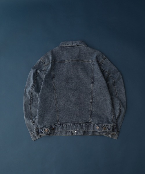 HANES（ヘインズ）の「HANES Gジャン ストレッチデニム レギュラーフィット（デニムジャケット・メンズ・ネイビー/ブルー/サックスブルー/ブラック・M/L/LL/S）」の20枚目の写真