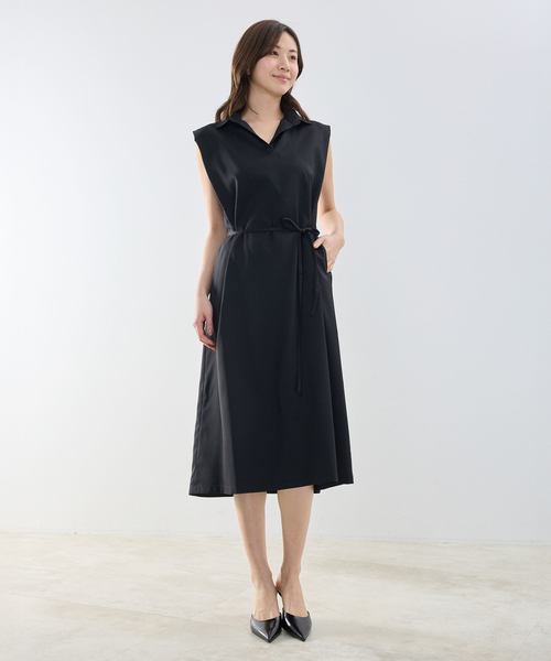 NARACAMICIE（ナラカミーチェ）の「【NARACAMICIE】スキッパーカラーワンピ―ス（ワンピース・レディース・ピンク/ブラック/ブルー・L/M）」の14枚目の写真