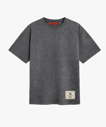 GEECOON（ジークーン）の「ソフトミュートパッチピグメント半袖Tシャツ GEE265-102 チャコール（Tシャツ/カットソー）」