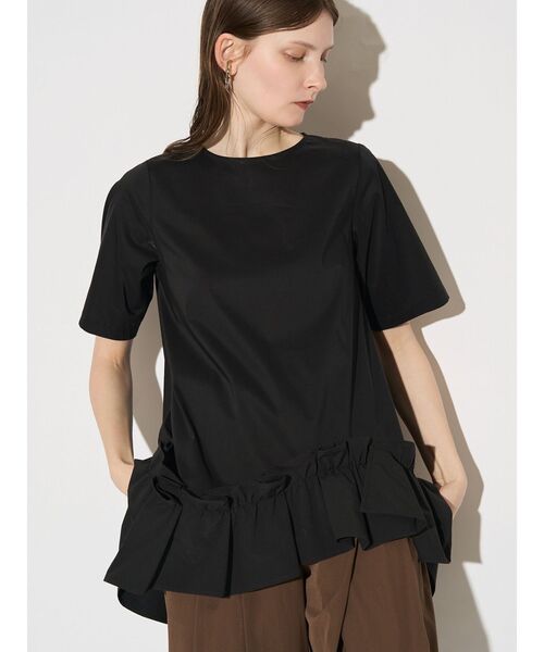 ELENDEEK（エレンディーク）の「フリルヘムブラウス（シャツ/ブラウス・レディース・オフホワイト/ブラック/ライム・FREE）」の2枚目の写真