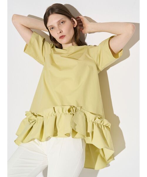 ELENDEEK（エレンディーク）の「フリルヘムブラウス（シャツ/ブラウス・レディース・オフホワイト/ブラック/ライム・FREE）」の11枚目の写真