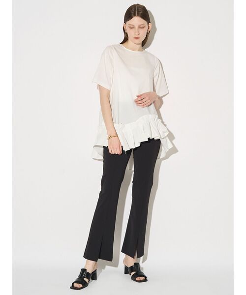 ELENDEEK（エレンディーク）の「フリルヘムブラウス（シャツ/ブラウス・レディース・オフホワイト/ブラック/ライム・FREE）」の14枚目の写真