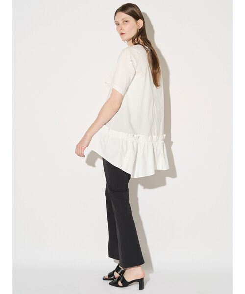 ELENDEEK（エレンディーク）の「フリルヘムブラウス（シャツ/ブラウス・レディース・オフホワイト/ブラック/ライム・FREE）」の15枚目の写真