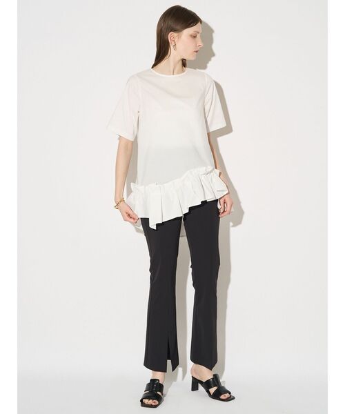 ELENDEEK（エレンディーク）の「フリルヘムブラウス（シャツ/ブラウス・レディース・オフホワイト/ブラック/ライム・FREE）」の17枚目の写真