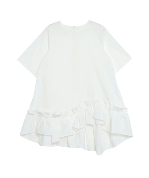 ELENDEEK（エレンディーク）の「フリルヘムブラウス（シャツ/ブラウス・レディース・オフホワイト/ブラック/ライム・FREE）」の10枚目の写真