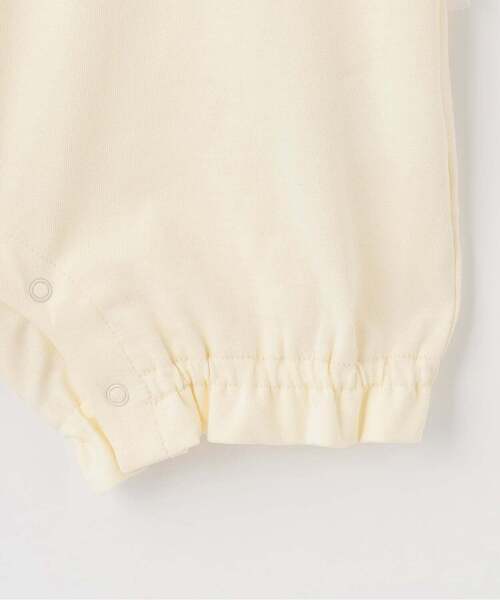 sense of wonder(センスオブワンダー)の「リバティウサクマアップリケ半袖ショートオール(ロンパース・キッズ・ピンク/ホワイト系・70cm/80cm)」の8枚目の写真