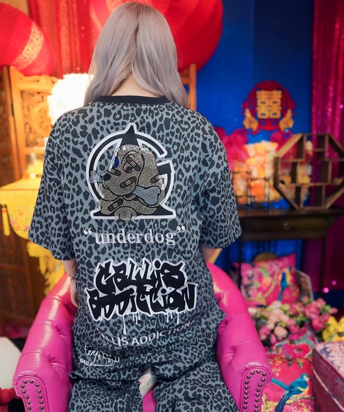 GALFY（ガルフィー）の「【別注】GA×GALFY-安定の別注キラキラ犬Tee（Tシャツ/カットソー・メンズ・ブラック/レオパード/その他1・L/XL）」の3枚目の写真