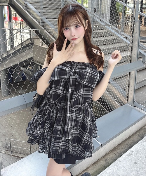 one way(ワンウェイ)の「2wayリボンペプラムワンピース(ワンピース・レディース・ホワイト系その他/ブラック系その他/ブラック/ホワイト系その他2/ブラック系その他2・FREE)」の15枚目の写真