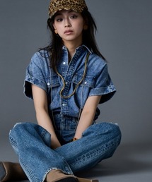 GEVS. | ライトオンスデニムフレンチスリーブシャツ＜大きいサイズ有＞GEVS.(シャツ/ブラウス)