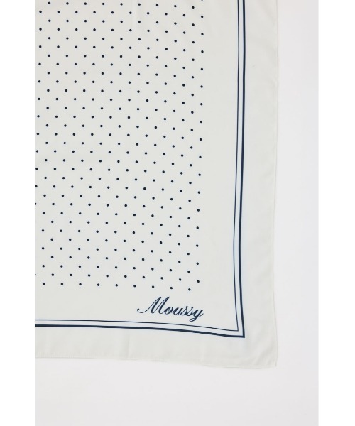 MOUSSY（マウジー）の「POLKA DOT スカーフ（バンダナ/スカーフ・レディース・ネイビー/オフホワイト・FREE）」の7枚目の写真