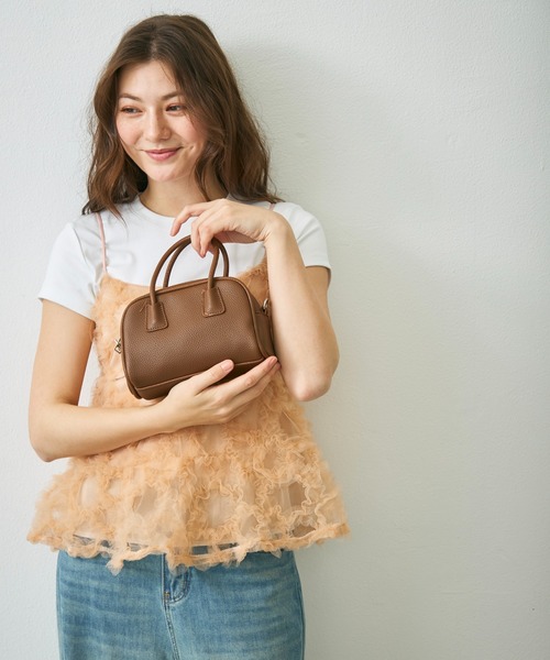 Lunea(ルネア)の「フラワーチュールペプラムキャミソール / flower tulle peplum camisole(キャミソール・レディース・アイボリー/ピンク・FREE)」の8枚目の写真