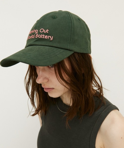 Auntie Rosa Holiday(アンティローザホリデー)の「RANNINGOUT刺繍ロゴCAP(キャップ・レディース・グリーン/ブラック・FREE)」の3枚目の写真