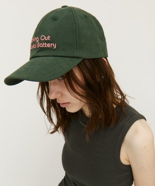 Auntie Rosa Holiday(アンティローザホリデー)の「RANNINGOUT刺繍ロゴCAP(キャップ・レディース・グリーン/ブラック・FREE)」の4枚目の写真