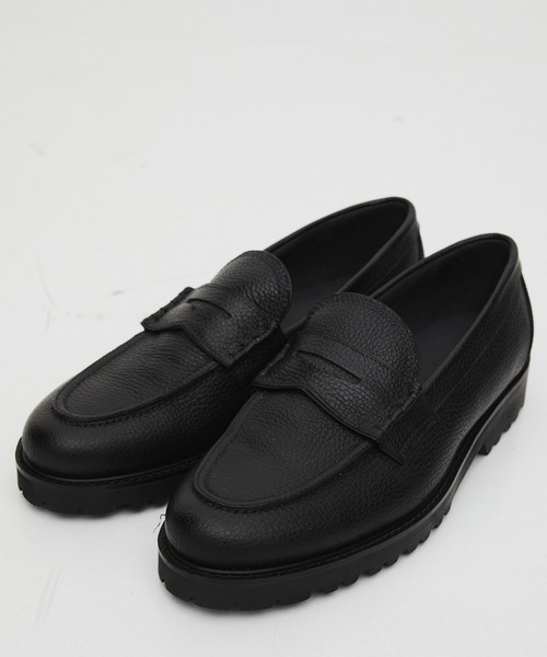 +4cmUP】Vibram LEATHER LOAFER |本革/牛革/リアルレザー/Vibram +4cmUP】Vibram LEATHER LOAFER |本革/牛革/リアルレザー/Vibram