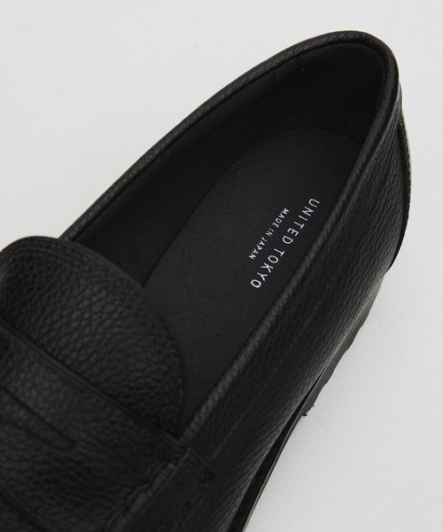 ＋4cmUP】Vibram LEATHER LOAFER ｜本革/牛革/リアルレザー/Vibram