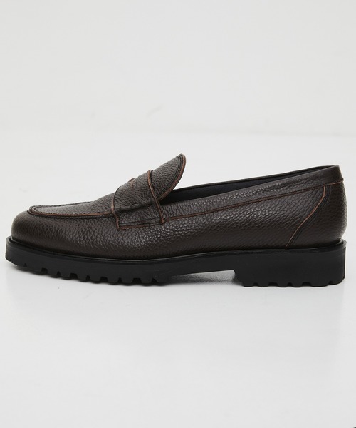 ＋4cmUP】Vibram LEATHER LOAFER ｜本革/牛革/リアルレザー/Vibram