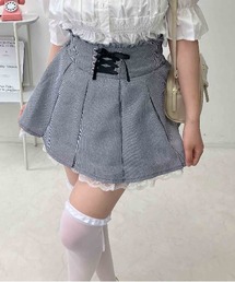 AS KNOW AS plus | 〇ウエストレースアップ×プリーツミニスカート(スカート)