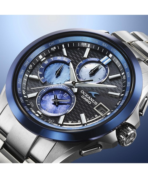 OCEANUS（オシアナス）の「INDIGO OCEAN ～阿波藍～ / OCW-T2600AP-1AJF（アナログ腕時計・メンズ・ブラック×ブルー・FREE）」の2枚目の写真