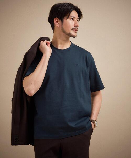 TAKEO KIKUCHI(タケオキクチ)の「【抗菌防臭】コットンテーラードTシャツ(Tシャツ/カットソー・メンズ・ホワイト/ネイビー/ブラック・01/04/03/02/05)」の3枚目の写真