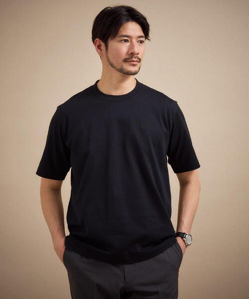 TAKEO KIKUCHI(タケオキクチ)の「【抗菌防臭】コットンテーラードTシャツ(Tシャツ/カットソー・メンズ・ホワイト/ネイビー/ブラック・01/04/03/02/05)」の2枚目の写真