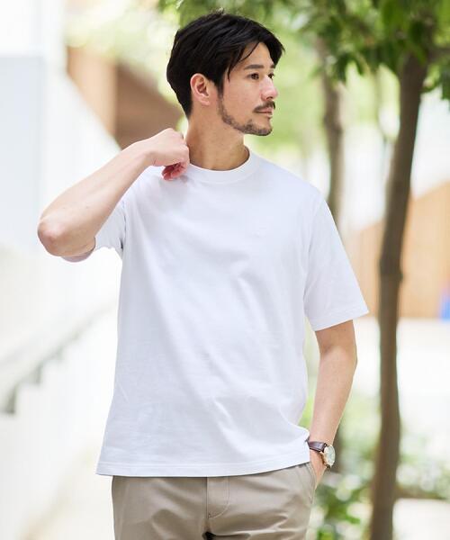 TAKEO KIKUCHI(タケオキクチ)の「【抗菌防臭】コットンテーラードTシャツ(Tシャツ/カットソー・メンズ・ホワイト/ネイビー/ブラック・01/04/03/02/05)」の6枚目の写真
