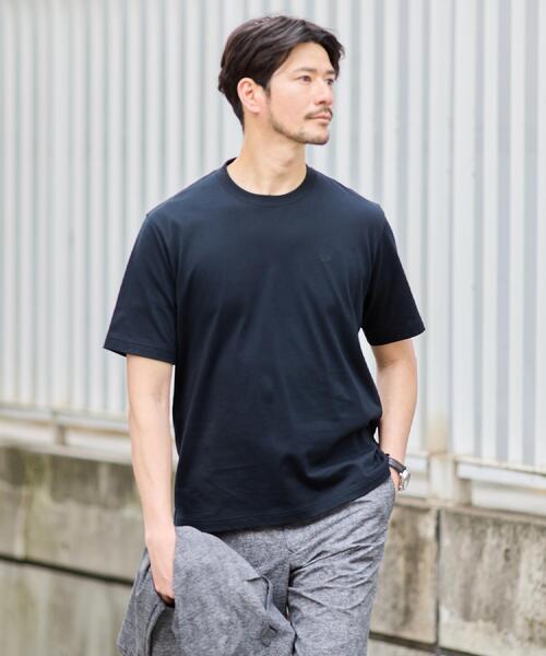 TAKEO KIKUCHI(タケオキクチ)の「【抗菌防臭】コットンテーラードTシャツ(Tシャツ/カットソー・メンズ・ホワイト/ネイビー/ブラック・01/04/03/02/05)」の10枚目の写真