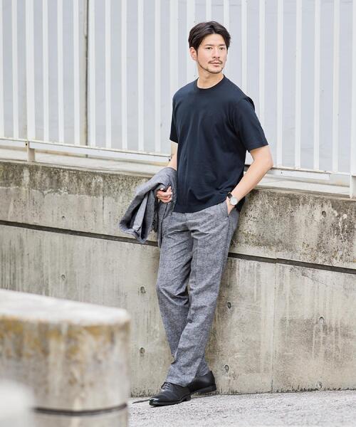 TAKEO KIKUCHI(タケオキクチ)の「【抗菌防臭】コットンテーラードTシャツ(Tシャツ/カットソー・メンズ・ホワイト/ネイビー/ブラック・01/04/03/02/05)」の11枚目の写真