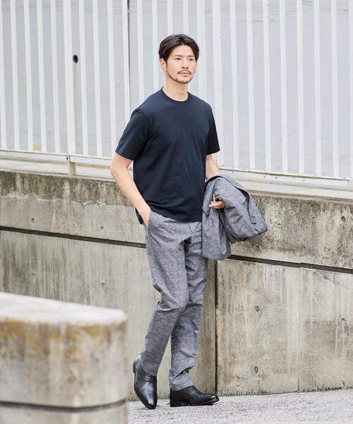 TAKEO KIKUCHI(タケオキクチ)の「【抗菌防臭】コットンテーラードTシャツ(Tシャツ/カットソー・メンズ・ホワイト/ネイビー/ブラック・01/04/03/02/05)」の12枚目の写真