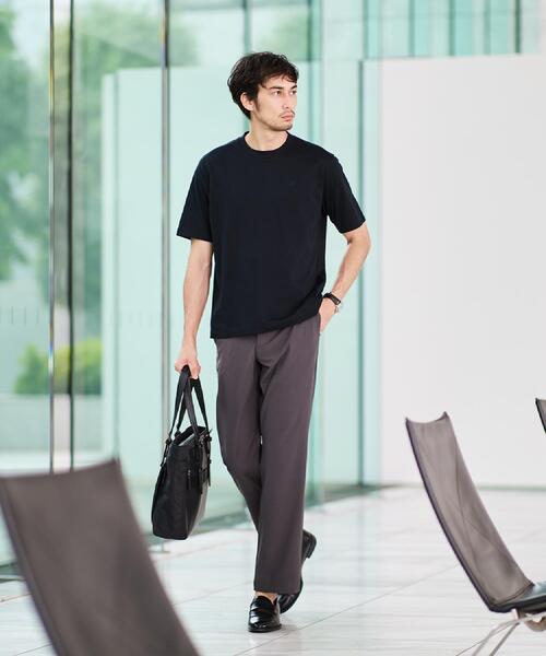 TAKEO KIKUCHI(タケオキクチ)の「【抗菌防臭】コットンテーラードTシャツ(Tシャツ/カットソー・メンズ・ホワイト/ネイビー/ブラック・01/04/03/02/05)」の16枚目の写真