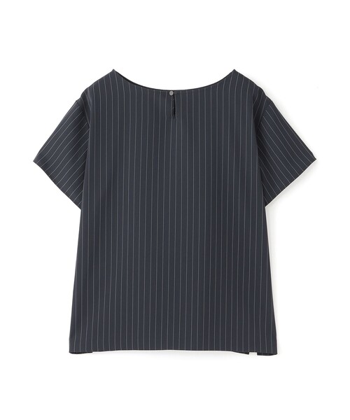 TRANS WORK（トランスワーク）の「【L】【接触冷感・ウォッシャブル】アセテートストレッチストライプブラウス（シャツ/ブラウス・レディース・ネイビー・46/44）」の2枚目の写真