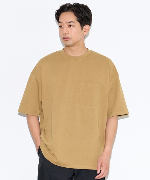 coca(coca)(コカ)の「\接触冷感/ コットンプレーティングポケットTシャツ(Tシャツ/カットソー・メンズ・キャメル/ライトグリーン/ブラック/ホワイト・L/M/XL)」の4枚目の写真