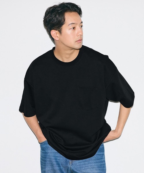 coca(coca)(コカ)の「\接触冷感/ コットンプレーティングポケットTシャツ(Tシャツ/カットソー・メンズ・キャメル/ライトグリーン/ブラック/ホワイト・L/M/XL)」の1枚目の写真