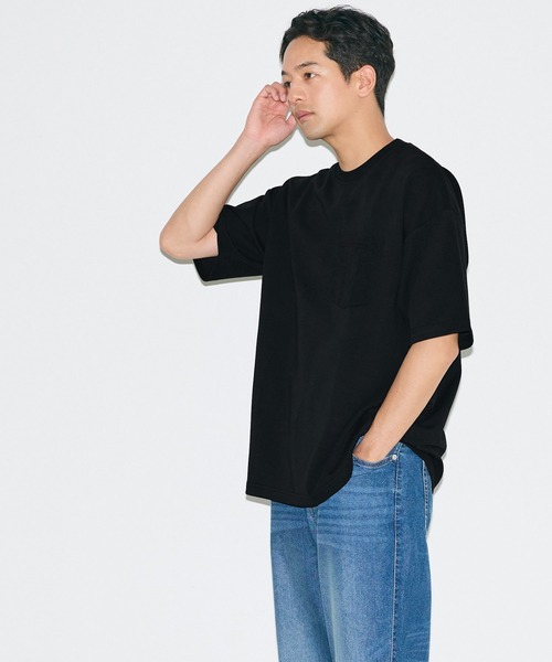coca(coca)(コカ)の「\接触冷感/ コットンプレーティングポケットTシャツ(Tシャツ/カットソー・メンズ・キャメル/ライトグリーン/ブラック/ホワイト・L/M/XL)」の7枚目の写真