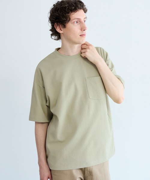 coca(coca)(コカ)の「\接触冷感/ コットンプレーティングポケットTシャツ(Tシャツ/カットソー・メンズ・キャメル/ライトグリーン/ブラック/ホワイト・L/M/XL)」の10枚目の写真