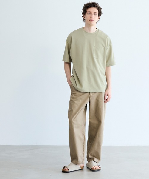 coca(coca)(コカ)の「\接触冷感/ コットンプレーティングポケットTシャツ(Tシャツ/カットソー・メンズ・キャメル/ライトグリーン/ブラック/ホワイト・L/M/XL)」の11枚目の写真