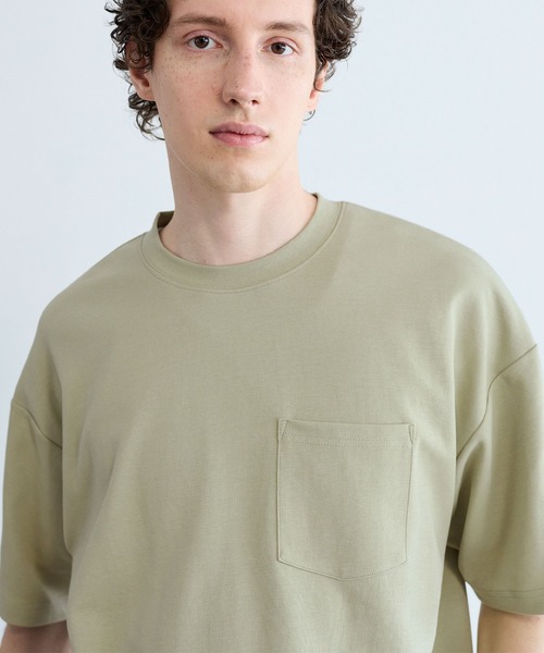 coca(coca)(コカ)の「\接触冷感/ コットンプレーティングポケットTシャツ(Tシャツ/カットソー・メンズ・キャメル/ライトグリーン/ブラック/ホワイト・L/M/XL)」の13枚目の写真