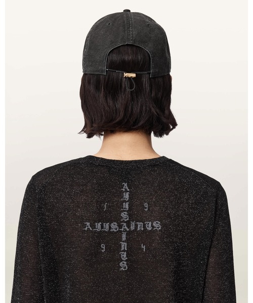 ALLSAINTS(オールセインツ)の「BILLIE CORD BASEBALL CAP | BILLIE CORD ベースボール キャップ(キャップ・レディース・ブラック・ONE SIZE)」の4枚目の写真