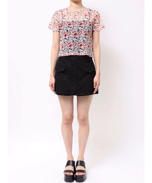 MURUA(ムルーア)の「【プラダを着た悪魔】プリントシアートップス(Tシャツ/カットソー・レディース・ホワイト・FREE)」の4枚目の写真