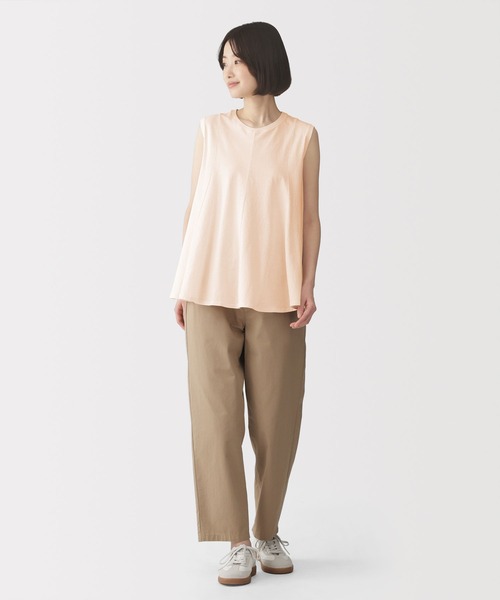無印良品(ムジルシリョウヒン)の「婦人 強撚天竺編みスリーブレスプルオーバー(チュニック・レディース・ホワイト/ブラック/ライトピンク/ブルー系・S/M/L/XL)」の20枚目の写真