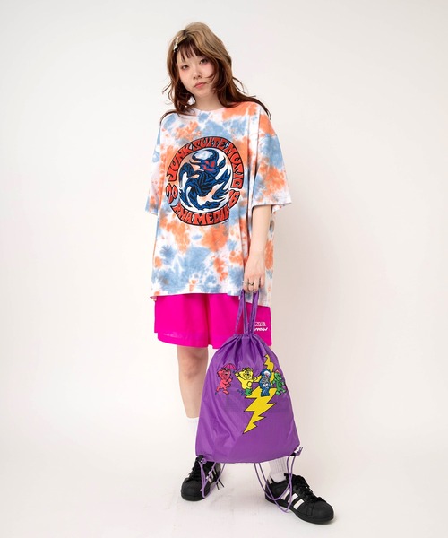 RNA(アールエヌエー)の「M2706 ダンシングゴブリンタイダイBIG T(Tシャツ/カットソー・レディース・ブルー/イエロー/グリーン・MEDIUM)」の22枚目の写真
