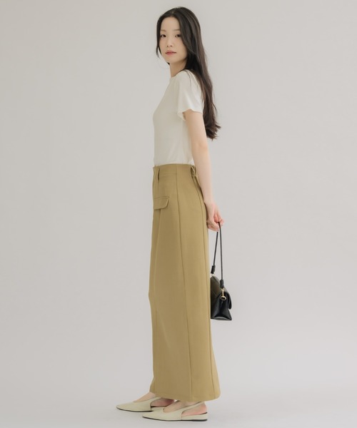 NEUNA(ヌナ)の「【夏に嬉しいサラッと素材】フロントスリットロングスカート(スカート・レディース・ブラック/ベージュ/アイボリー・FREE)」の7枚目の写真