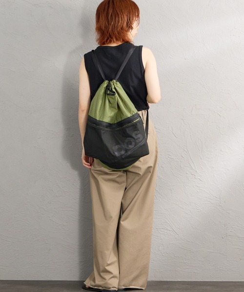 POLeR（ポーラー）の「【WEB限定】[POLeR/ポーラー] KNAPSACK2.0 ナイロンバックパック（バックパック/リュック・レディース・オレンジ/ブラック/グリーン・ONE SIZE）」の10枚目の写真