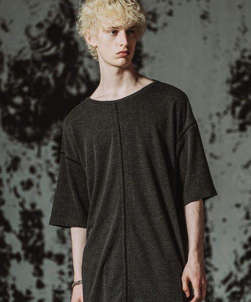 NO ID.(ノーアイディ)の「【NO ID.】Diamond Stitch Thermal C/N Pullover / ダイヤ ステッチ サーマル クルーネック プルオーバー(Tシャツ/カットソー・メンズ・ホワイト/グレー/ブラック・ONE SIZE)」の1枚目の写真