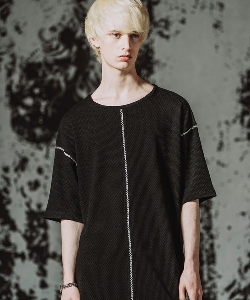 NO ID.(ノーアイディ)の「【NO ID.】Diamond Stitch Thermal C/N Pullover / ダイヤ ステッチ サーマル クルーネック プルオーバー(Tシャツ/カットソー・メンズ・ホワイト/グレー/ブラック・ONE SIZE)」の3枚目の写真