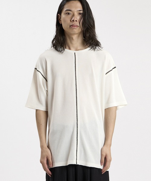 NO ID.(ノーアイディ)の「【NO ID.】Diamond Stitch Thermal C/N Pullover / ダイヤ ステッチ サーマル クルーネック プルオーバー(Tシャツ/カットソー・メンズ・ホワイト/グレー/ブラック・ONE SIZE)」の18枚目の写真