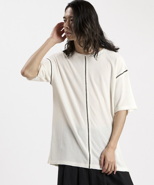 NO ID.(ノーアイディ)の「【NO ID.】Diamond Stitch Thermal C/N Pullover / ダイヤ ステッチ サーマル クルーネック プルオーバー(Tシャツ/カットソー・メンズ・ホワイト/グレー/ブラック・ONE SIZE)」の19枚目の写真