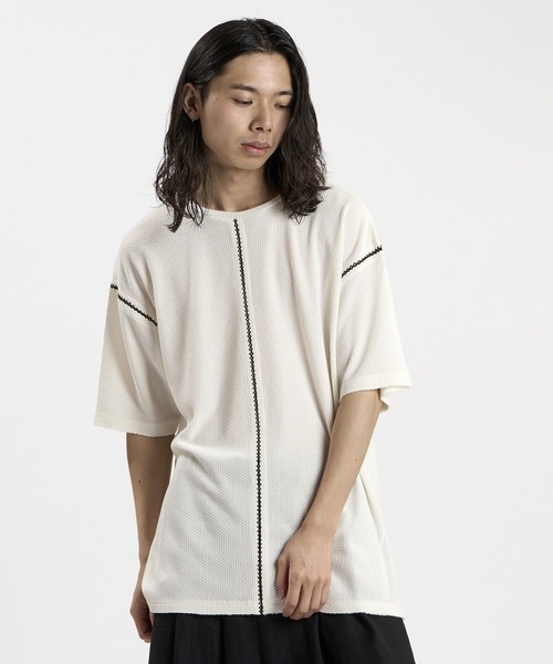 NO ID.(ノーアイディ)の「【NO ID.】Diamond Stitch Thermal C/N Pullover / ダイヤ ステッチ サーマル クルーネック プルオーバー(Tシャツ/カットソー・メンズ・ホワイト/グレー/ブラック・ONE SIZE)」の22枚目の写真
