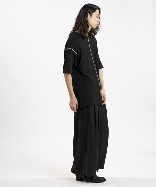 NO ID.(ノーアイディ)の「【NO ID.】Diamond Stitch Thermal C/N Pullover / ダイヤ ステッチ サーマル クルーネック プルオーバー(Tシャツ/カットソー・メンズ・ホワイト/グレー/ブラック・ONE SIZE)」の4枚目の写真