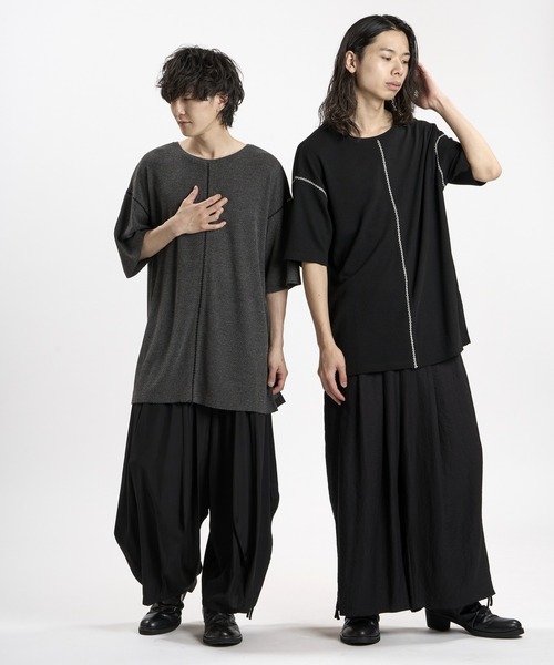 NO ID.(ノーアイディ)の「【NO ID.】Diamond Stitch Thermal C/N Pullover / ダイヤ ステッチ サーマル クルーネック プルオーバー(Tシャツ/カットソー・メンズ・ホワイト/グレー/ブラック・ONE SIZE)」の8枚目の写真